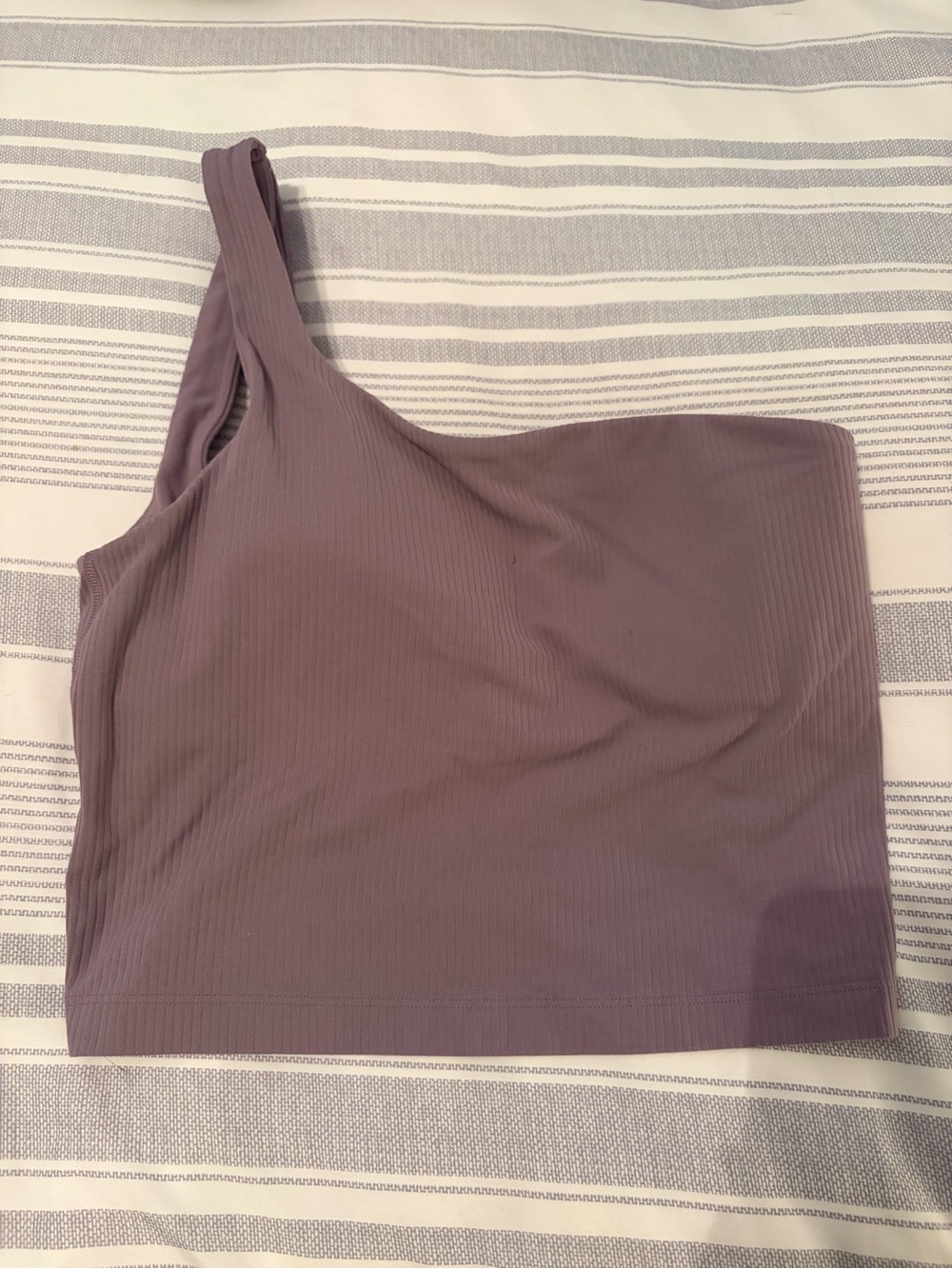 lululemon athletica One-Shoulder Ribbed Tank in Mauve